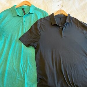 Lululemon Black and Green men’s Polo Shirts